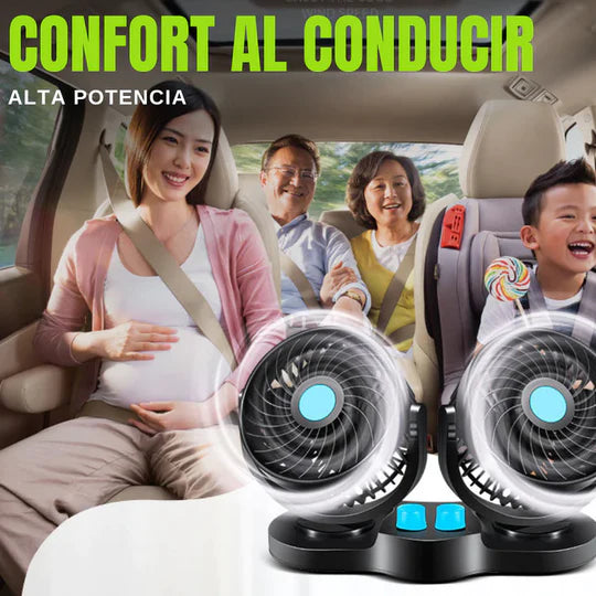 Revolucionario Ventilador 360° 2 en 1 - Apto para Todo Tipo de Carro + Envío GRATIS